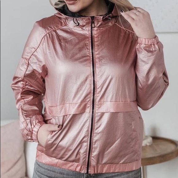 Metallic Rose gold Windbreaker - Picture 1 of 6